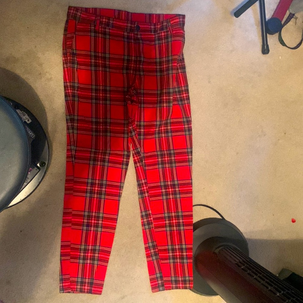 Red Tartan Plaid Pants by Original Use